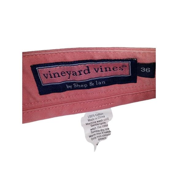 Vineyard Vines Island Short Chino Men Sz 36‎ Salmon Travel Summer Casualwear - Picture 7 of 10